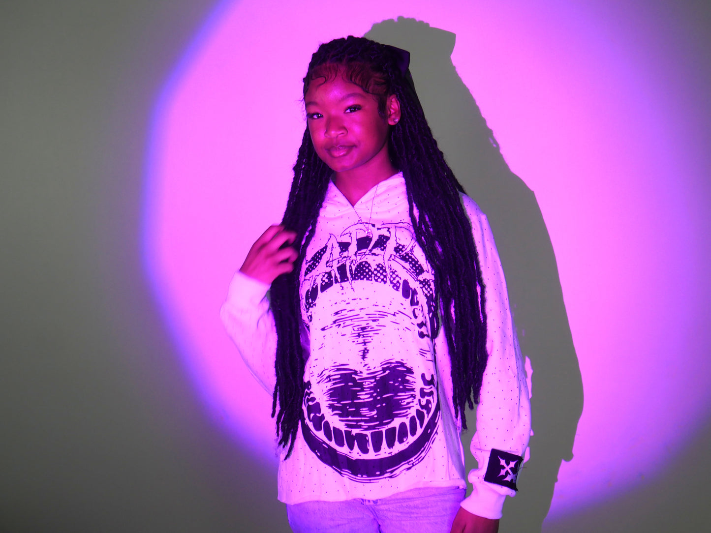 Rhinestone Mouth Hoodie