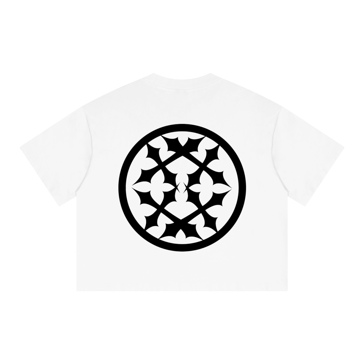 Grateful Peaceful Blessed Boxy Drop Shoulder Crop T-Shirt White