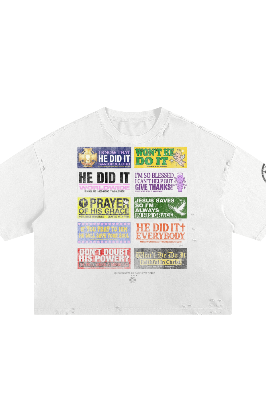 Happi Won't He Do It Classic Frayed Boxy Tee