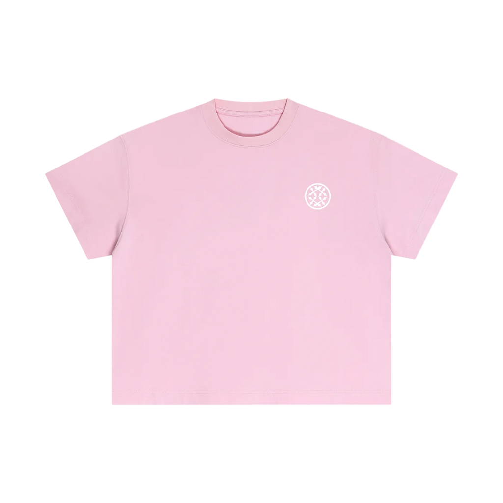 Pink Happi Cotton Boxy Quote T-Shirt