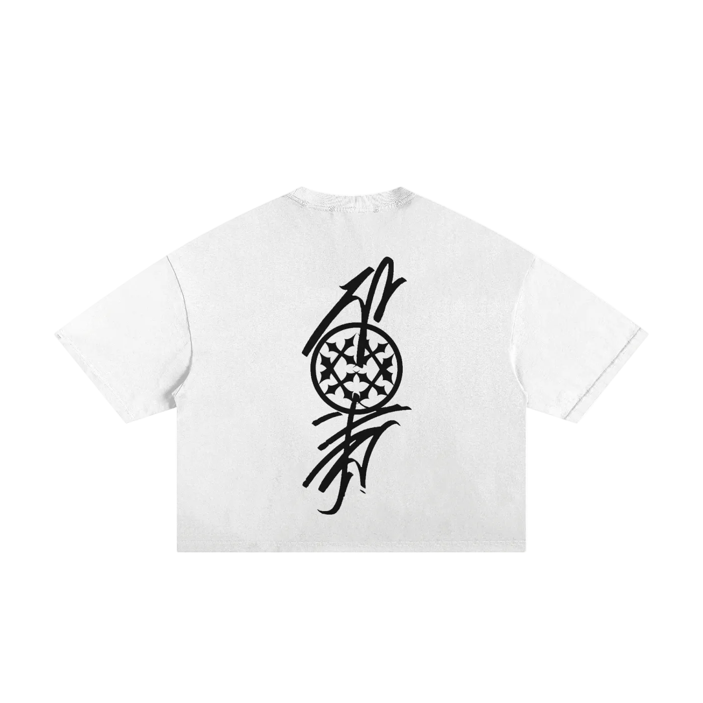 White Happi Street Sticker Boxy Tee