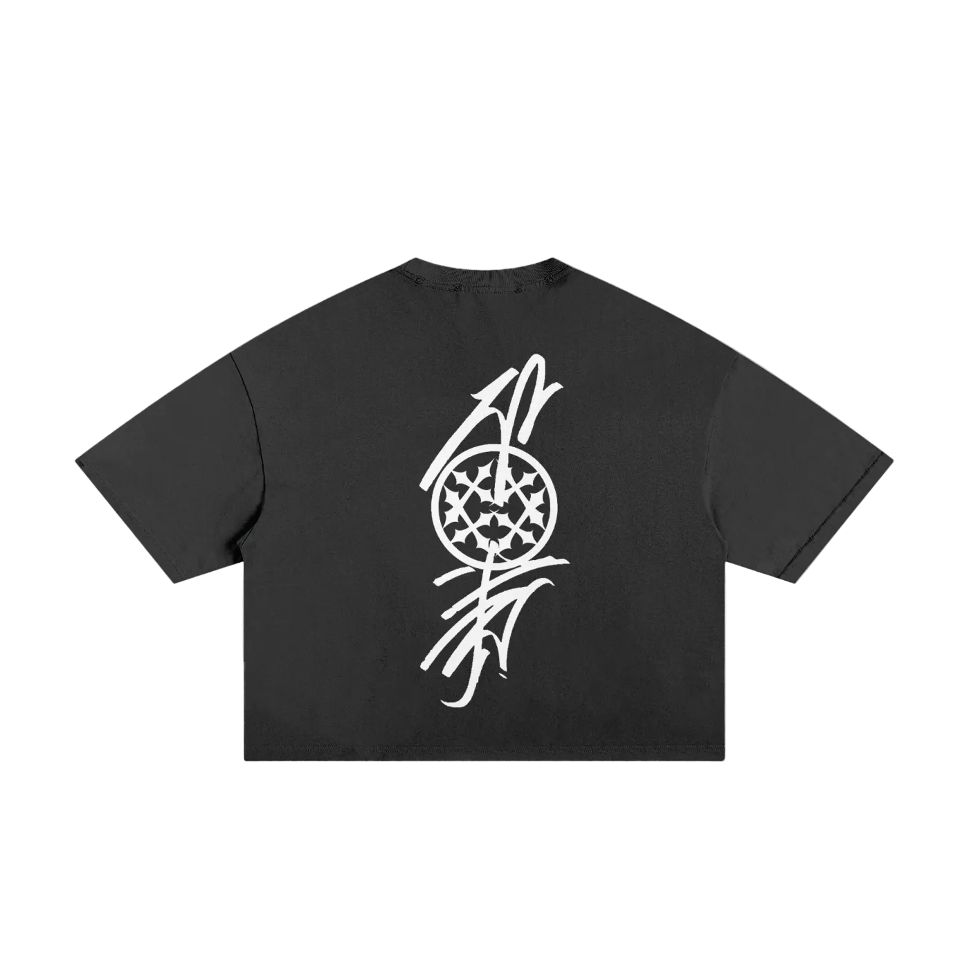 Black Happi Street Sticker Boxy Tee
