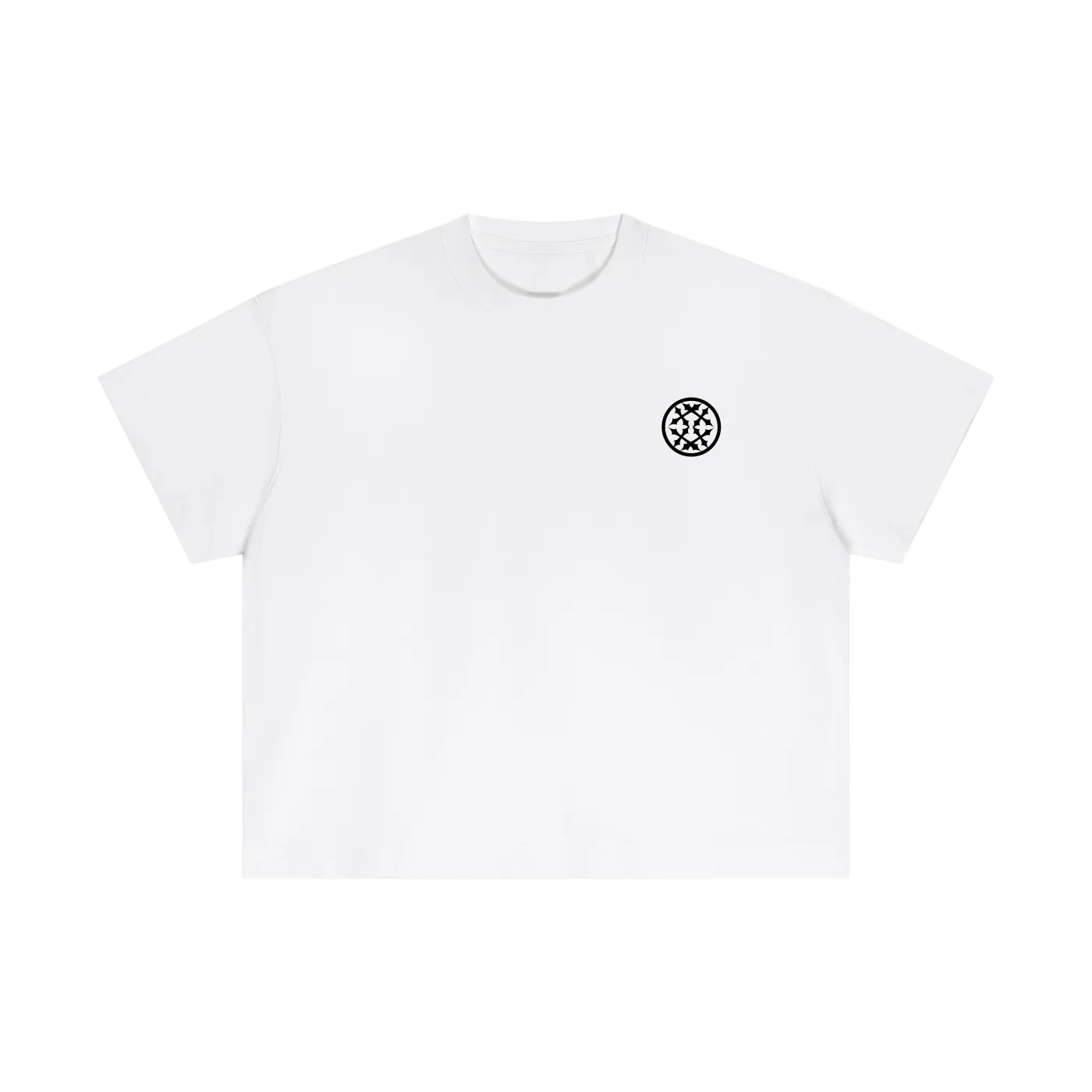 White Happi Cotton Boxy Quote T-Shirt