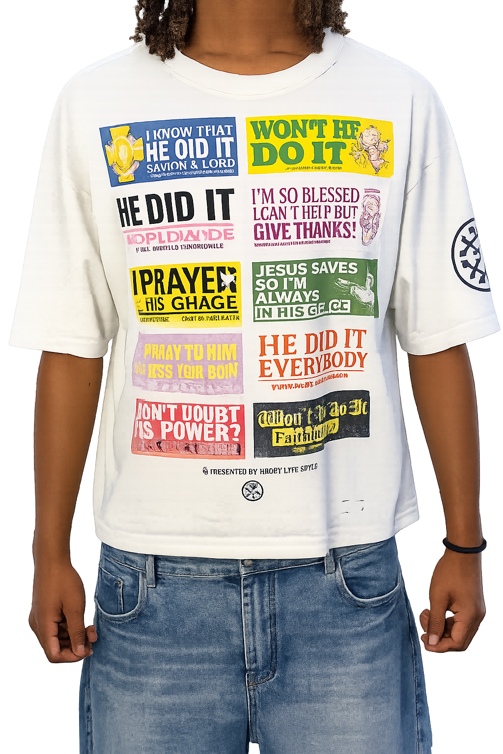 Happi Won't He Do It Classic Frayed Boxy Tee
