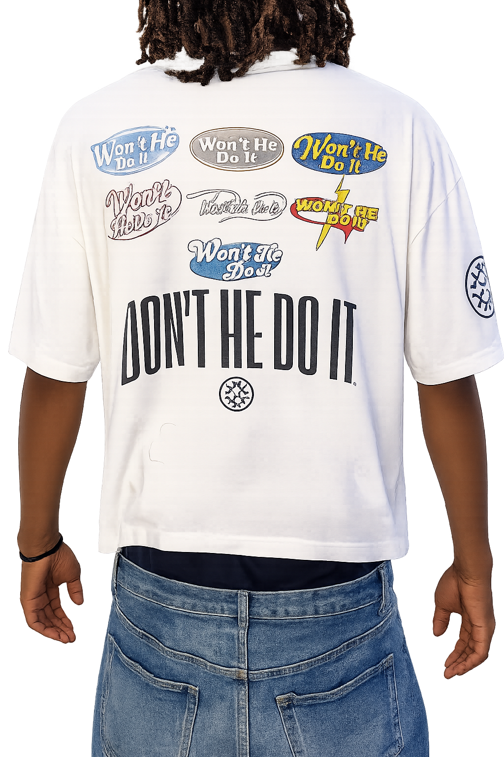 Happi Won't He Do It Classic Frayed Boxy Tee