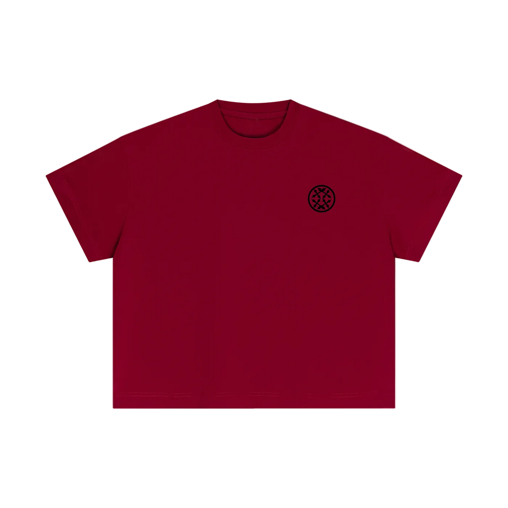 Red Happi Cotton Boxy Quote T-Shirt